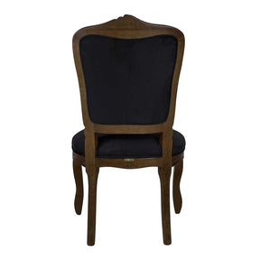 Cadeira de Jantar Luis XV - Imbuia Veludo Preto